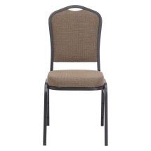 National Public Seating 9378-BT Silhouette Natural Taupe Fabric Upholstered Stack Chair, Black Frame addl-4