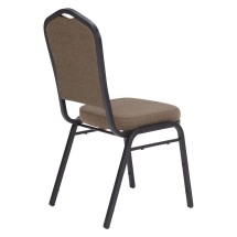 National Public Seating 9378-BT Silhouette Natural Taupe Fabric Upholstered Stack Chair, Black Frame addl-3