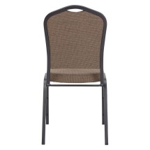 National Public Seating 9378-BT Silhouette Natural Taupe Fabric Upholstered Stack Chair, Black Frame addl-1