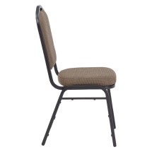 National Public Seating 9378-BT Silhouette Natural Taupe Fabric Upholstered Stack Chair, Black Frame addl-2
