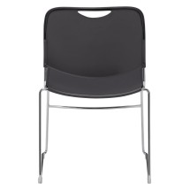 National Public Seating 8502 Ultra-Compact Gunmetal Gray Plastic Stack Chair addl-3