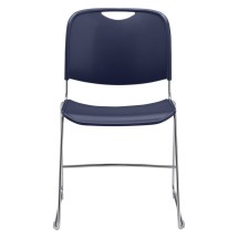 National Public Seating 8505 Ultra-Compact Navy Blue Plastic Stack Chair addl-3