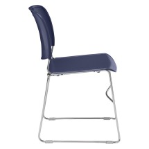 National Public Seating 8505 Ultra-Compact Navy Blue Plastic Stack Chair addl-2