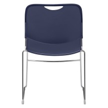 National Public Seating 8505 Ultra-Compact Navy Blue Plastic Stack Chair addl-4