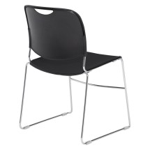 National Public Seating 8510 Ultra-Compact Black Plastic Stack Chair addl-1