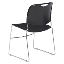 National Public Seating 8510 Ultra-Compact Black Plastic Stack Chair addl-2