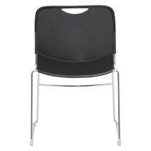 National Public Seating 8510 Ultra-Compact Black Plastic Stack Chair addl-4