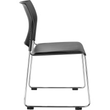 National Public Seating 8710-11-10 Cafetorium Plush Black Vinyl Stack Chair addl-3