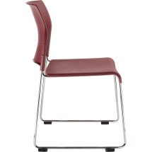 National Public Seating 8818-11-18 Cafetorium Burgundy Plastic Stack Chair addl-2