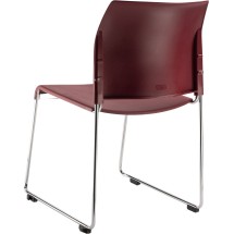 National Public Seating 8818-11-18 Cafetorium Burgundy Plastic Stack Chair addl-4