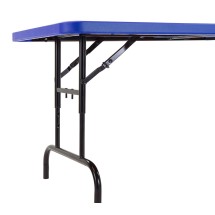 National Public Seating BTA-3072-04 Height Adjustable Heavy Duty Folding Table, Blue  30 x 72  addl-2