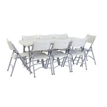 National Public Seating BMFIH3072  Fold-in-Half Banquet Table, Speckled Gray 30 x 72  addl-6