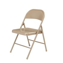National Public Seating 901 Commercialine Beige Metal Folding Chair, 4/Carton addl-4