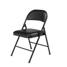 National Public Seating 950 Commercialine Black Vinyl Padded Steel Folding Chair, 4/Carton addl-1