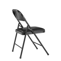 National Public Seating 950 Commercialine Black Vinyl Padded Steel Folding Chair, 4/Carton addl-3
