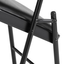 National Public Seating 950 Commercialine Black Vinyl Padded Steel Folding Chair, 4/Carton addl-4