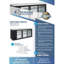 Dukers DBB72-S3 Three Sliding Glass Door Refrigerated Back Bar Cooler 73 addl-1
