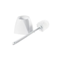 Winco BR-15SET White Toilet Bowl Brush with Caddy addl-1
