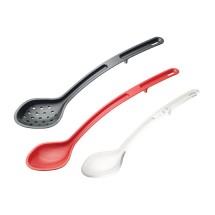 Winco CVPS-15C Curved 15 Clear Polycarbonate Perforated Serving Spoon addl-1