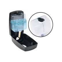 Winco SD-100K Black Manual Soap Dispenser 1 Liter addl-5