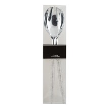TigerChef Silver Glitter Two Tone Plastic Serving Spoon/Fork Set addl-2