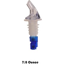TigerChef Plastic Measured Liquor Pourer without Collar, Blue, with Pourer Dust Covers 7/8 oz., 12/Pack addl-1