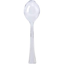 TigerChef Disposable Heavy Duty Clear Plastic Serving Utensils, 4 Sets addl-1