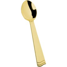 TigerChef Disposable Heavy Duty Gold Plastic Serving Spoon/Fork Set, 6 Sets addl-1