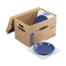 SmoothMove Kitchen Moving Kit, Medium, Half Slotted Container (HSC), 18.5 x 12.25 x 12, Brown Kraft/Blue addl-4
