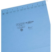 TUFF Hanging Folders with Easy Slide Tab, Letter Size, 1/3-Cut Tab, Blue, 18/Box addl-1