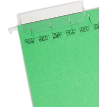 TUFF Hanging Folders with Easy Slide Tab, Letter Size, 1/3-Cut Tab, Green, 18/Box addl-2