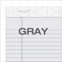 Prism + Writing Pads, Narrow Rule, 5 x 8, Pastel Gray, 50 Sheets, 12/Pack addl-1
