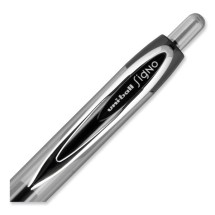 Signo 207 Retractable Gel Pen, 0.7mm, Black Ink, Smoke/Black Barrel, Dozen addl-2