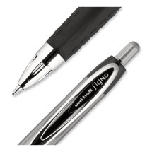 Signo 207 Retractable Gel Pen, 0.7mm, Black Ink, Translucent Black Barrel, 4/Pack addl-2