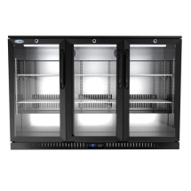 Koolmore BC-3DSW-BK Three Glass Swing Door Black Back Bar Refrigerator 53 addl-1