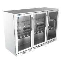 Koolmore BC-3DSW-SS Three Glass Swing Door Stainless Back Bar Refrigerator 53 addl-4