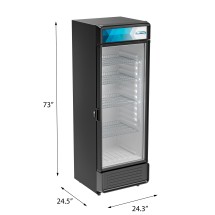 Koolmore MDR-1GD-12C Black One Glass Door Merchandiser Refrigerator 24 addl-1