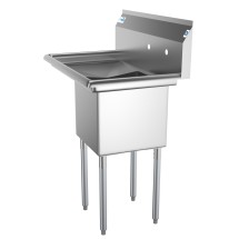 Koolmore SA151512-15L3 One Compartment Stainless Steel Sink with Left Drainboard 33 addl-3