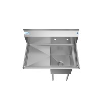 Koolmore SA151512-15L3 One Compartment Stainless Steel Sink with Left Drainboard 33 addl-2