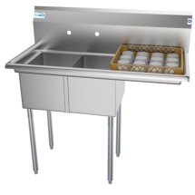 Koolmore SB121610-16R3 Two Compartment Stainless Steel Sink with Right Drainboard 43 addl-1
