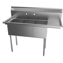 Koolmore SC121610-12R3 Three Compartment Stainless Steel Sink with Right Drainboard 51 addl-4