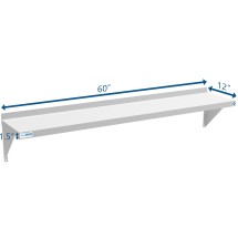Koolmore WMSH-1260 Stainless Steel Wall Shelf 60W x 12D addl-2
