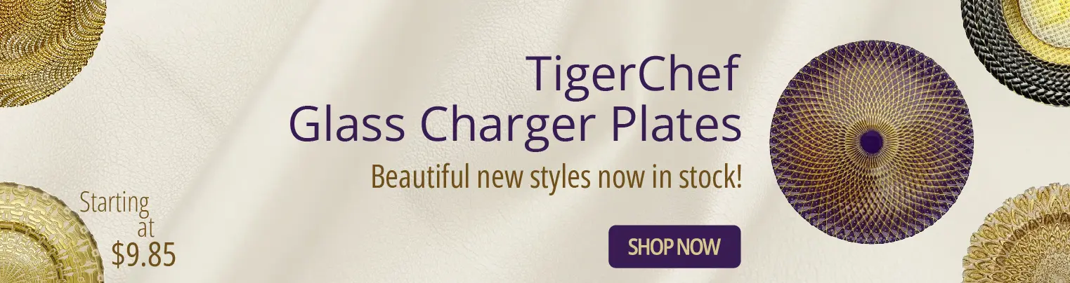 Shop TigerChef Glass Charger Plates