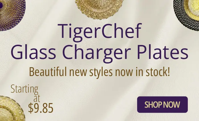 Shop TigerChef Glass Charger Plates