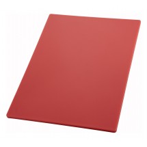 Winco CBRD-1824 Red Plastic Cutting Board 18&quot; x 24&quot; x 1/2&quot;