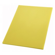 Winco CBYL-1824 Yellow Plastic Cutting Board 18&quot; x 24&quot; x 1/2&quot;