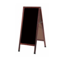  Aarco Products MA-311SB Cherry Narrow A-Frame Sidewalk Board with Black Porcelain Markerboard, 42&quot;H x 18&quot;W