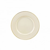 10 Strawberry Street CGLD0005 6-3/4&quot; Cream Double Gold Line Bread and Butter Plate