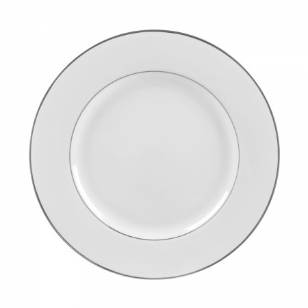 10 Strawberry Street DSL0001 10-3/4" Double Silver Line Dinner Plate