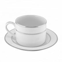 10 Strawberry Street DSL0009 6 oz. Double Silver Line Cup and Saucer